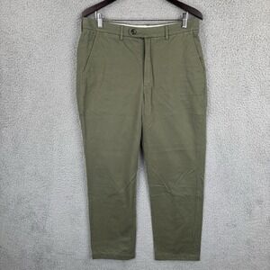 Spier & Mackay Chino Pants Mens 34x29 Olive Twill Chino Pant Slim Fit High Rise